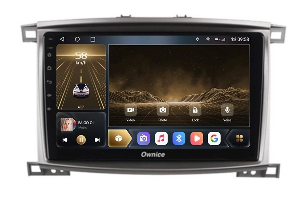 Штатная магнитола OWNICE OL-1698-N для Toyota Land Cruiser 100 2002-2008 на Android 12.0