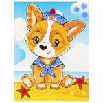 Набор для творчества "Аппликация из пуговиц", "На морском берегу", основа 20х15 см, ЮНЛАНДИЯ, 662394