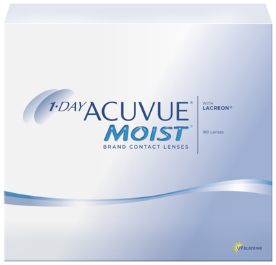 Однодневные контактные линзы 1-Day Acuvue Moist (уп. 180 линз)