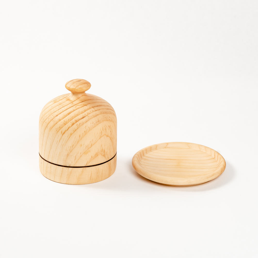 Масленка из дерева Сибирский Кедр для сливочного масла MS9