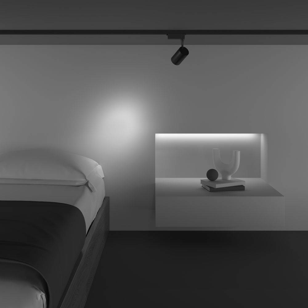 Трековый однофазный светодиодный светильник Maytoni Unity Vuoro TR003-1-6W3K-S-B