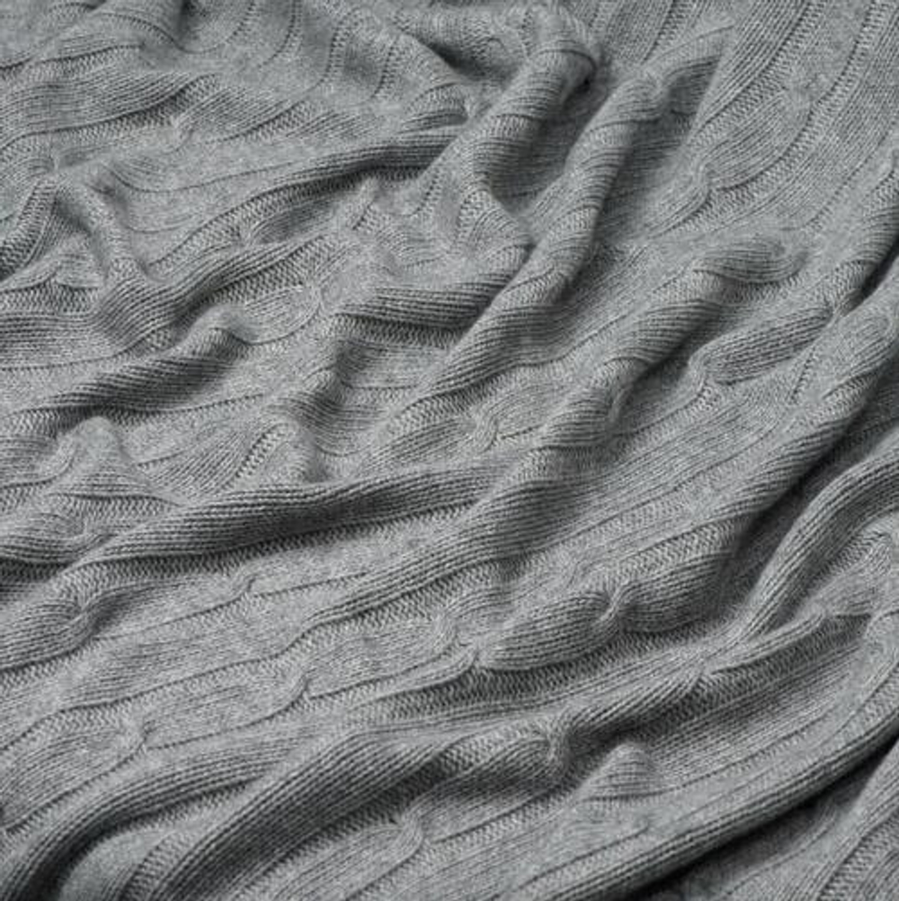 Плед CABLE Rene Real серый меланж 110x170 см