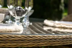 "Эспрессо-150 S" обеденная группа плетеная, цвет соломенный