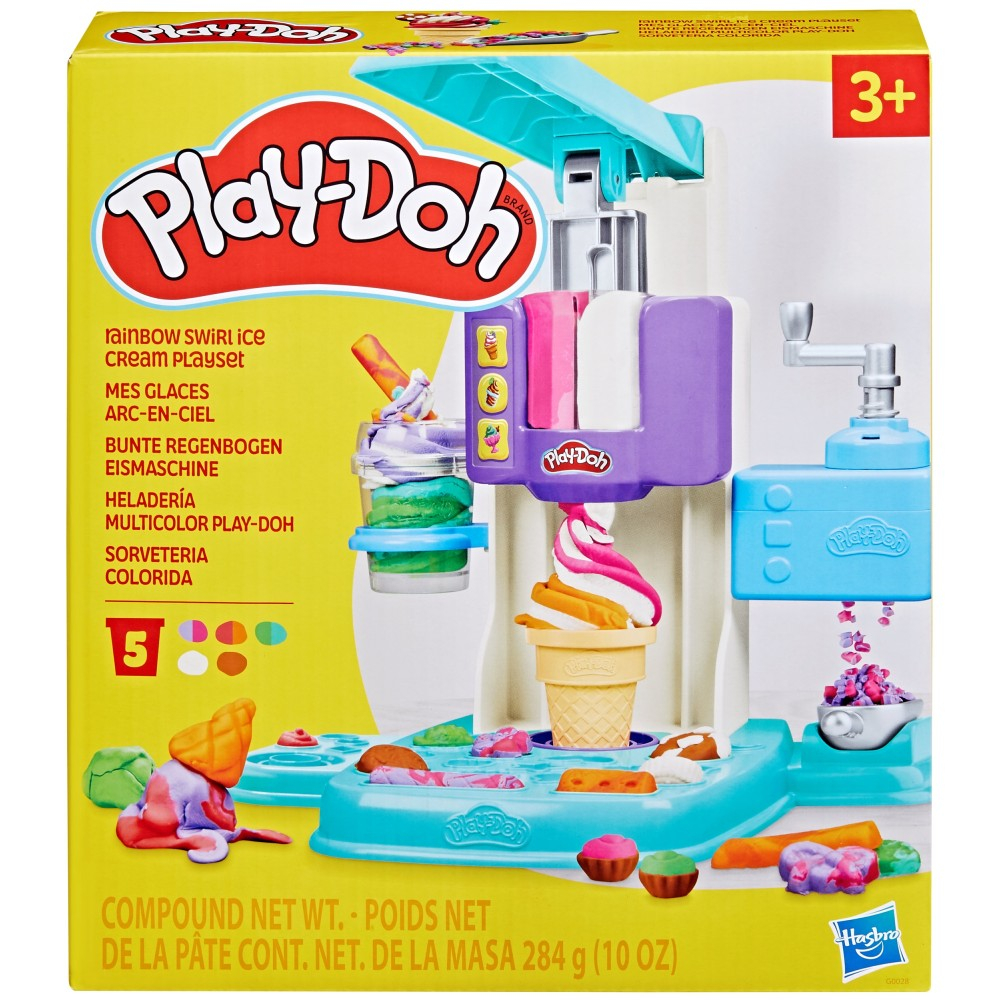 Play-Doh - Ciastolina Леденцовая Лавка Радужные витые мороженое + аксессуары G0028