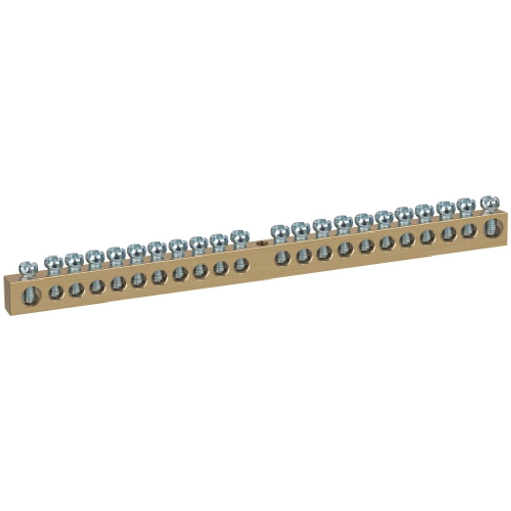 Шина ЭРА NO-122-36 PEN земля-ноль 8х12мм 22/1 латунная крепеж по центру