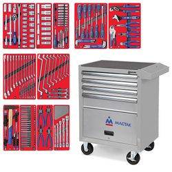 Набор инструментов &quot;МАСТЕР&quot; в серой тележке, 205 предметов МАСТАК 52-04205G