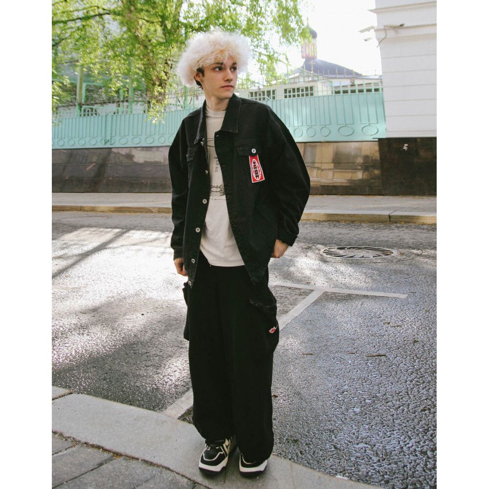 Купить Куртка БИЧ Джинсовка Оверсайз Черная Куртка БИЧ Джинсовка Оверсайз Черная