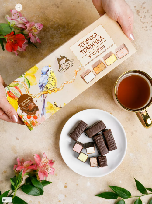 «Птичка Томичка» ассорти (ваниль/шоколад/лимон/земляника) / 300 г / ТМ Территория тайги