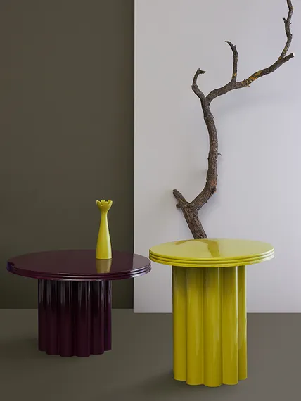 Столик приставной Vivlend, D43 см, лайм