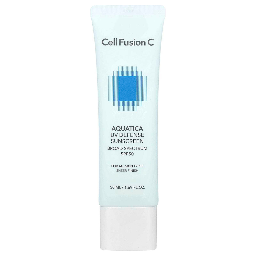 Cell Fusion C, Aquatica UV Defense, солнцезащитное средство для всех типов кожи, SPF 50, 50 мл (1,69 жидк. Унции)
