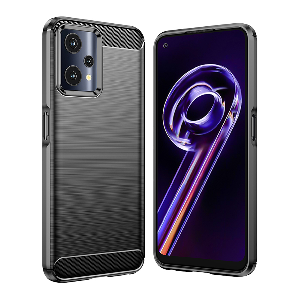 Мягкий защитный чехол для смартфона OPPO Realme 9 Pro, серия Carbon (в стиле карбон) от Caseport