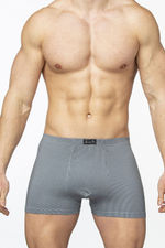 Однотонные мужские трусы-боксеры в рубчик (Размер: XL) (Цвет: голубой)