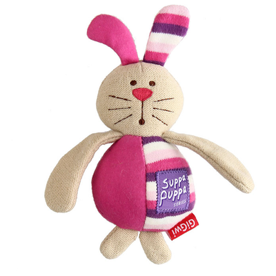 85023 Игрушка для маленьких собак зайка с пищалкой 15 см, серия suppa puppa, gigwi