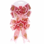 Бант на ёлку «Очарование» 14*18 см (набор 2 шт), Красный