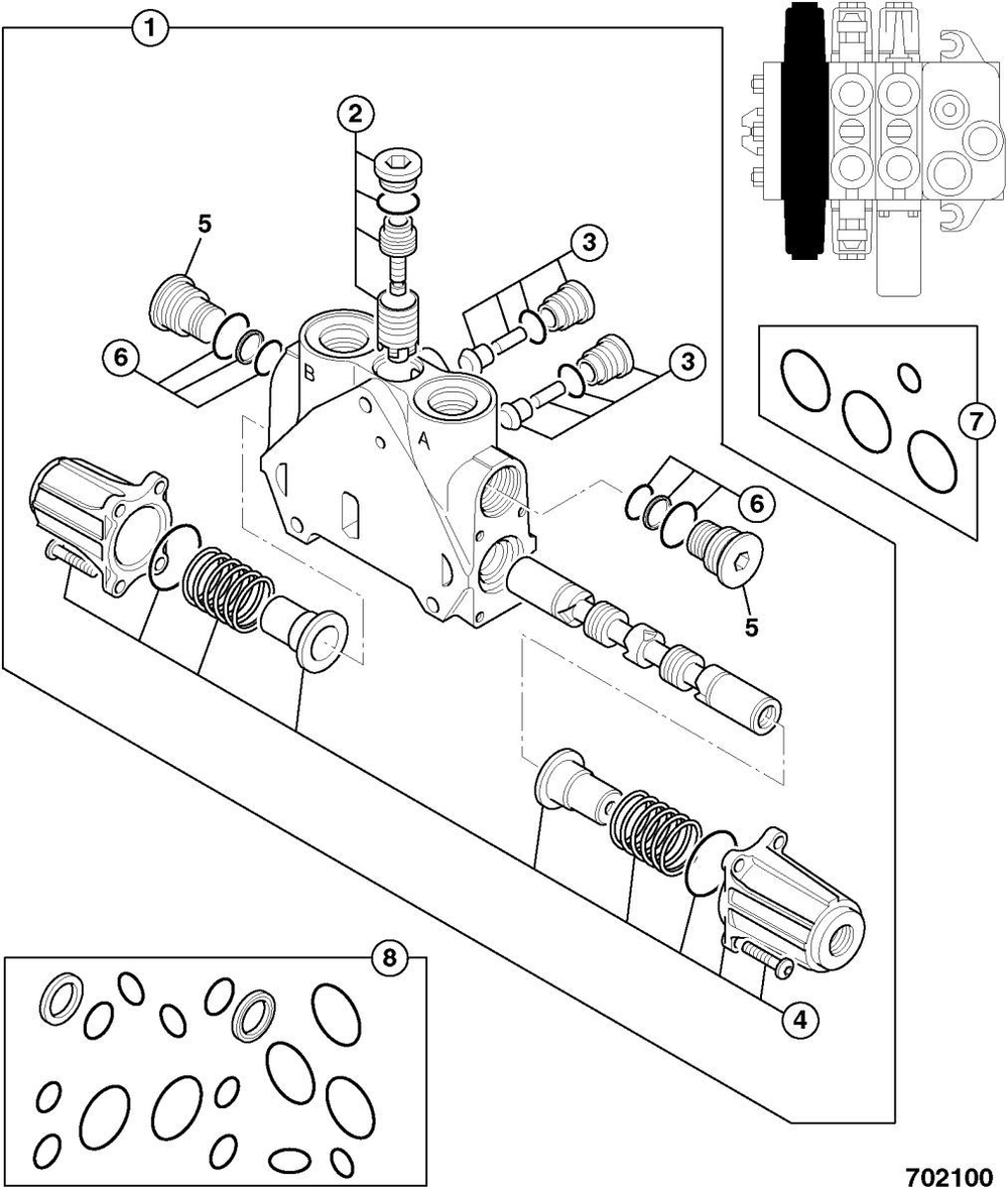 Секция гидрораспределителя JCB 25/221860