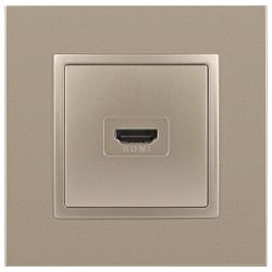 Розетка ЭРА Elegance 14-3114-04 HDMI IP20 шампань