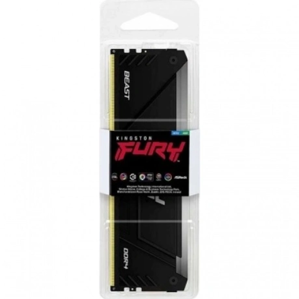 Оперативная память Kingston Fury Beast RGB RTL Gaming DDR4 DIMM 3200MHz CL16 - 16Gb KF432C16BB2A/16