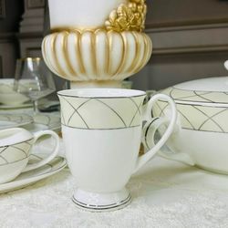 Lenardi 145-436 Кружка 350 мл PANDORA CREAM в под.уп.(х36)Костяной фарфор