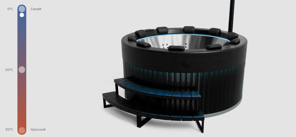 Джакузи с подогревом и гидромассажем 300см