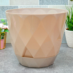 Горшок цветочный Laurel 9,3л d277мм с поддоном (бежевый)