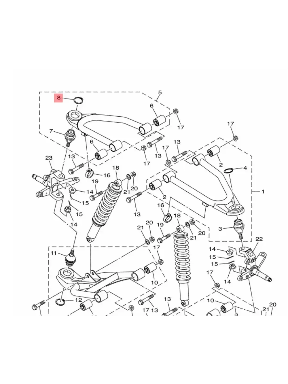 Стопорное кольцо Yamaha Grizzly 300 (1SCF31830000)