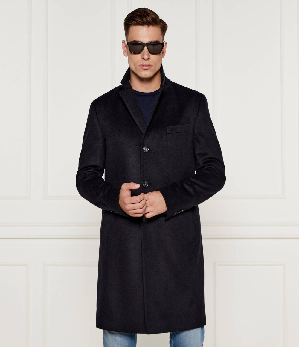 Хлопковое пальто Hyde BOSS BLACK - темно-синий(50525739)