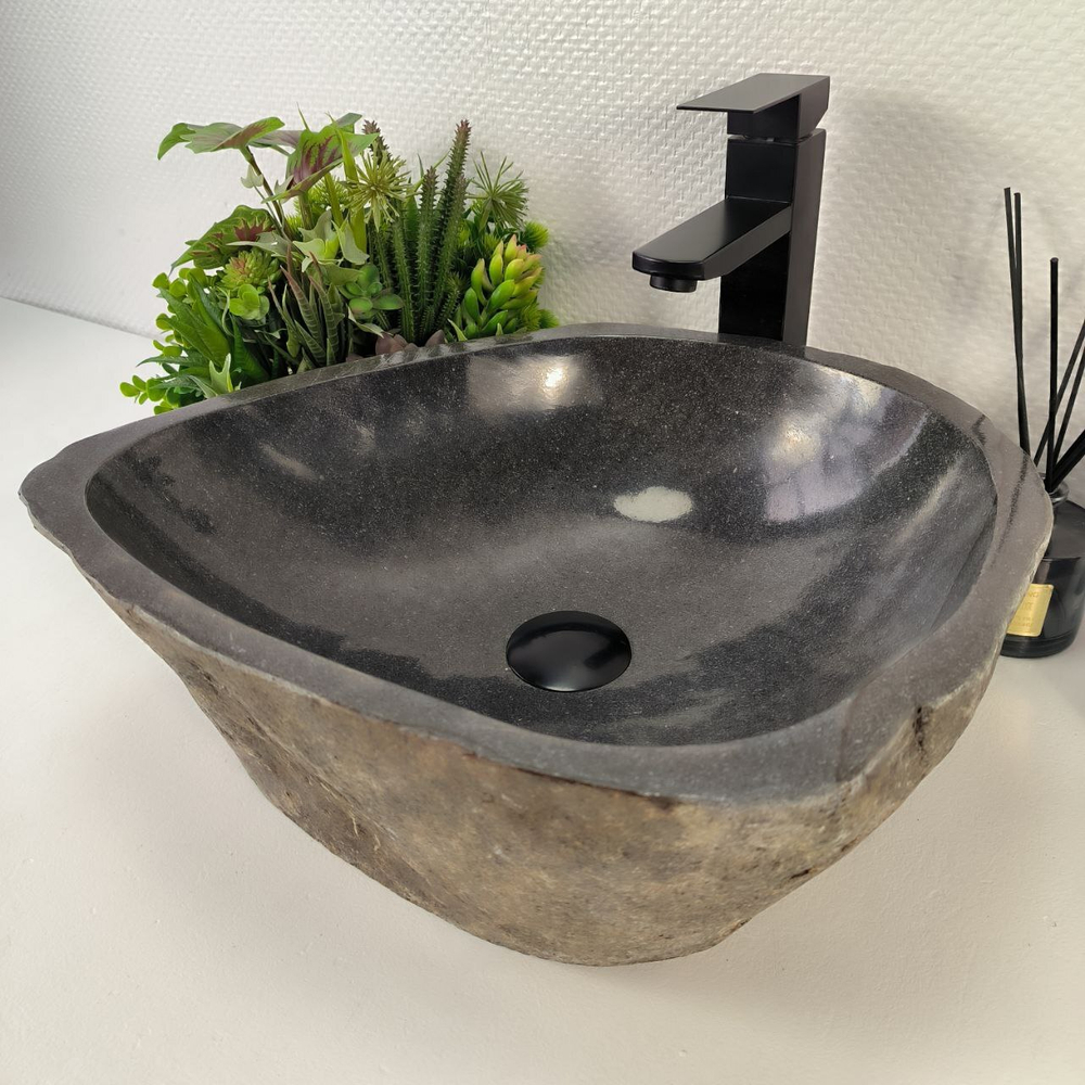 Раковина из речного камня RS-65144 42*38*15 0856