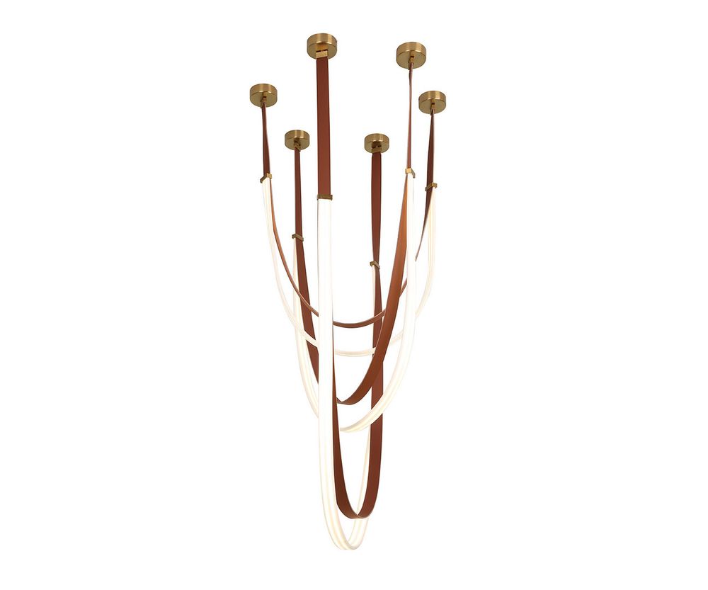 Kink Light 07689A-150+180+210,04 Подвес Лирд коричневый