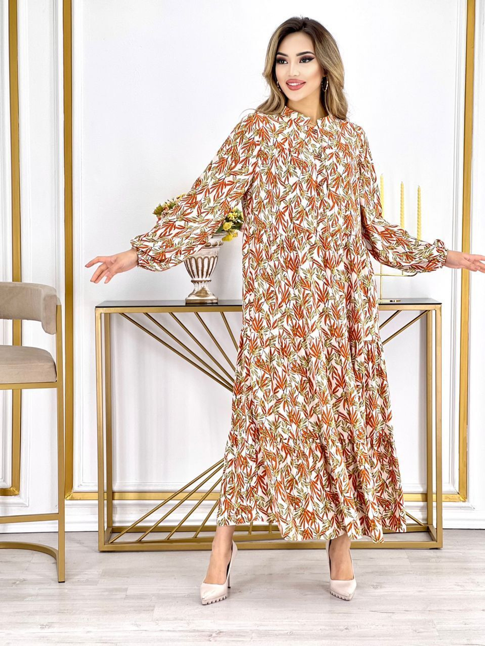 [m]Платье с ярусами дл/р ПЯ0005