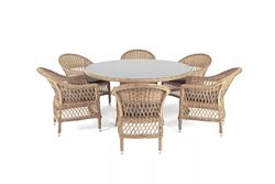 "Эспрессо–150 S" обеденная группа плетеная, цвет соломенный