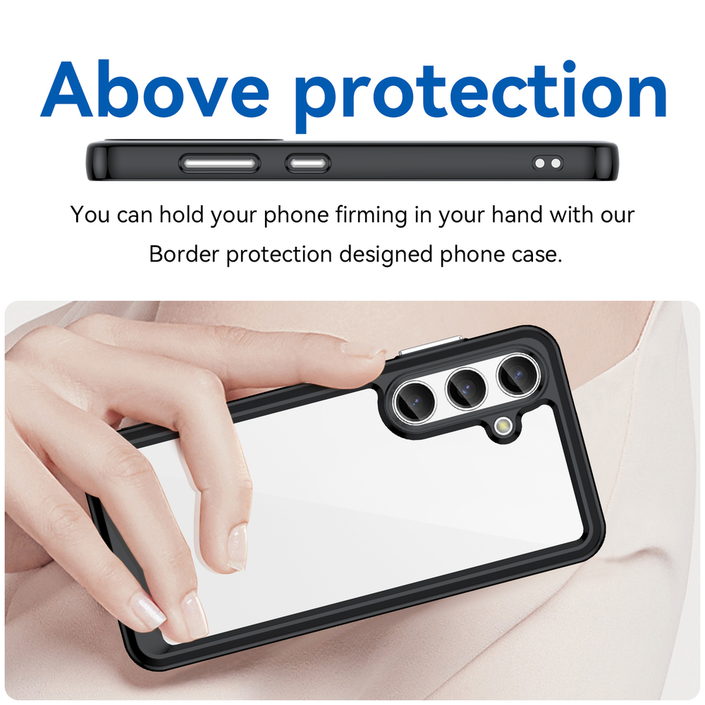 Чехол c усиленными боковыми рамками черного цвета для Samsung Galaxy S24