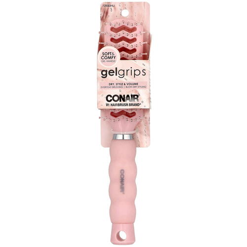 Conair, Продуваемая расческа для укладки Gel Grips с удобной гелевой ручкой, 1 шт.
