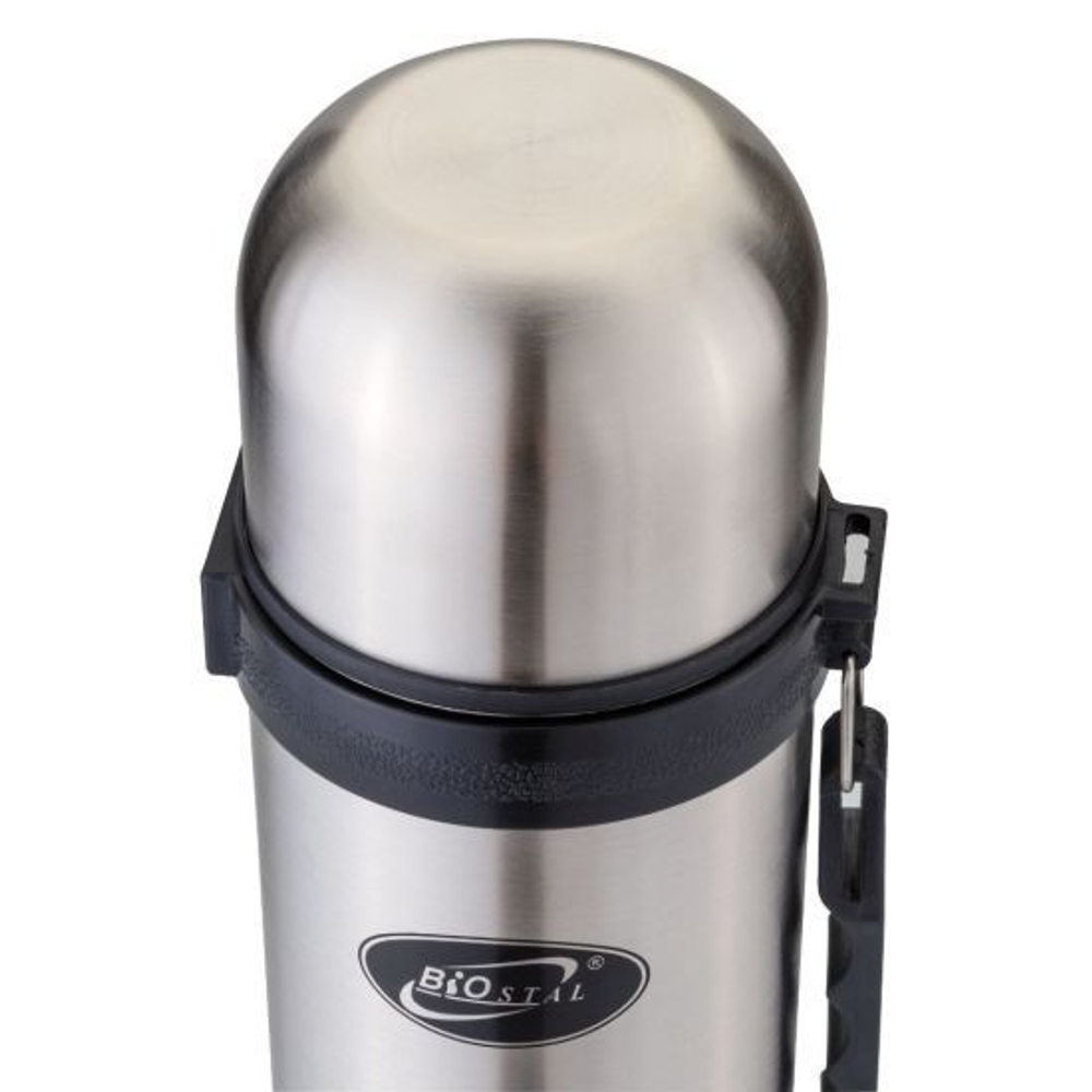 Термос Biostal (1,5 литра) с ручкой, стальной