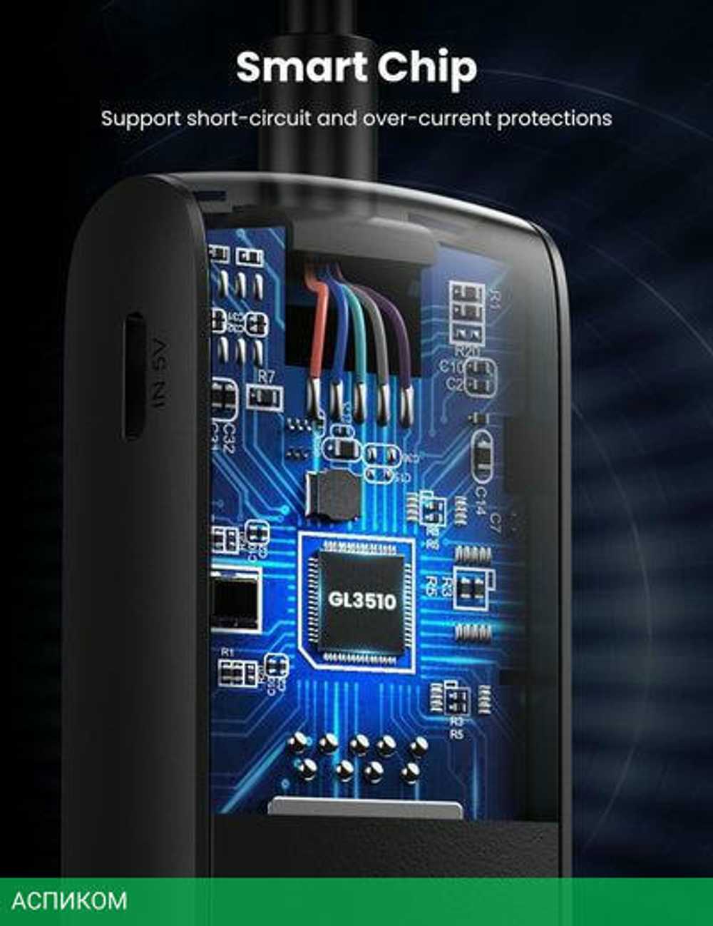 USB-хаб Ugreen CM416-10915 Black (10915)