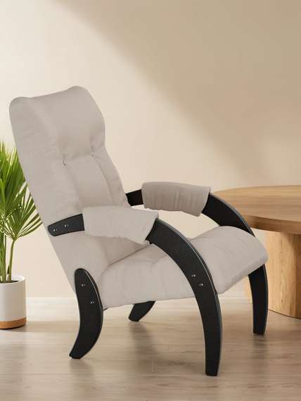 Кресло для отдыха Модель 61 Ткань ультра санд, каркас венге