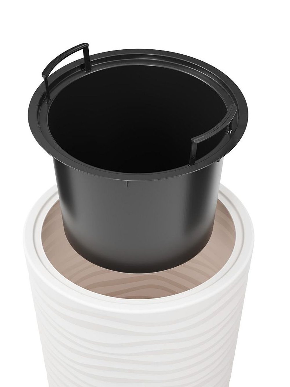 Кашпо для цветов напольное (со вставкой 10 л.) 43 л. белый (8078)