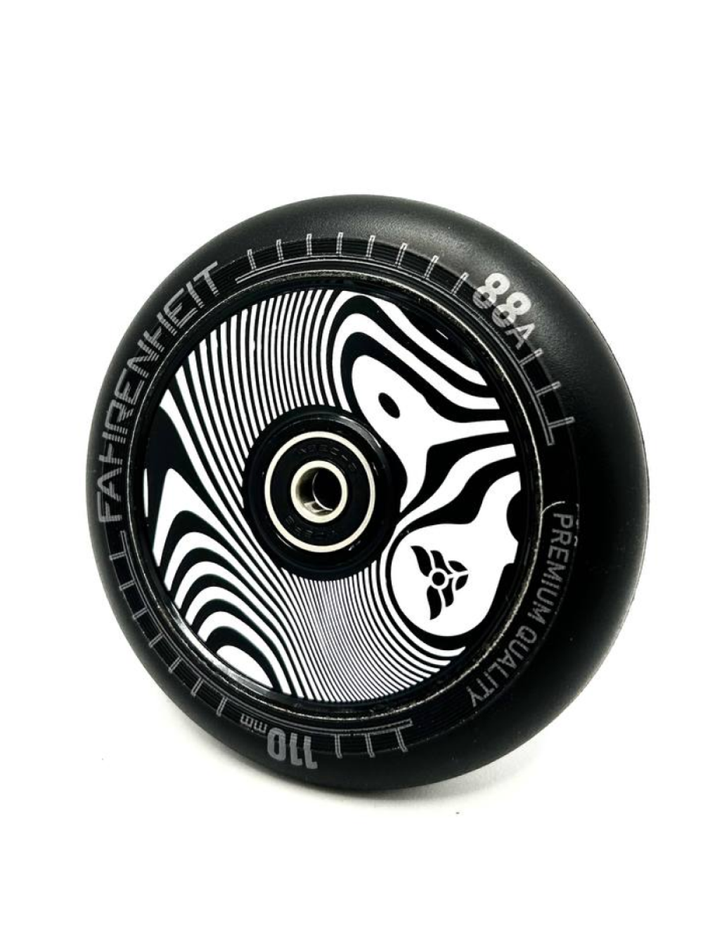 Колесо Fahrenheit Зебра 110*24 mm Hollow core, черный/серый