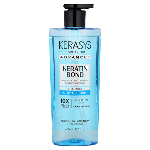 Kerasys, Advanced, шампунь с кератином, увлажняющий крем, 600 мл (20,2 жидк. Унции)
