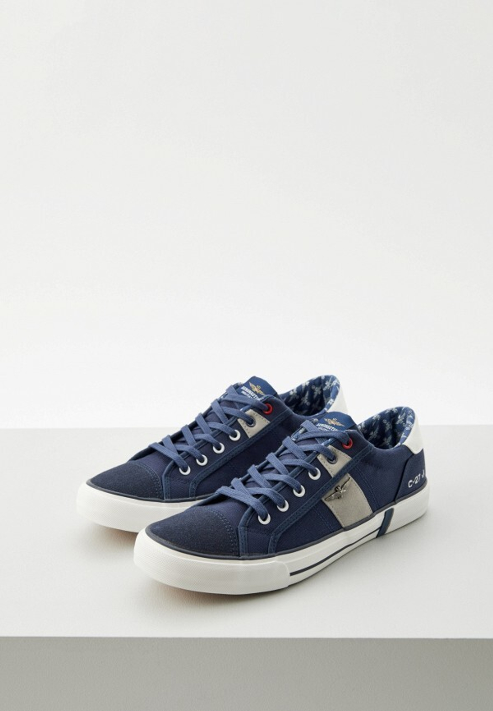 Кеды муж. AERONAUTICA 279 синий хлопок