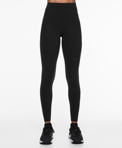 OYSHO Легинсы до щиколотки Compressive, карман и высокая посадка, 65 см, черный