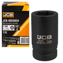 Головка ударная глубокая 1'', 34мм (6гр.) JCB JCB-48510034