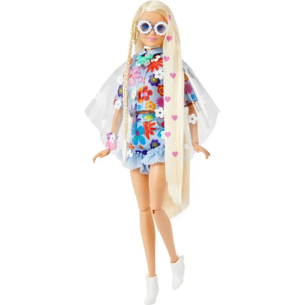 Кукла Barbie Экстра в одежде с цветочным принтом