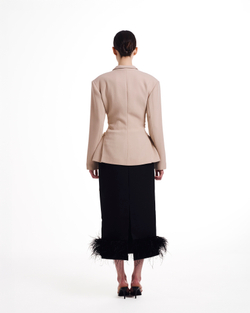 Жакет Croix (круа) бежевый завязки на талии