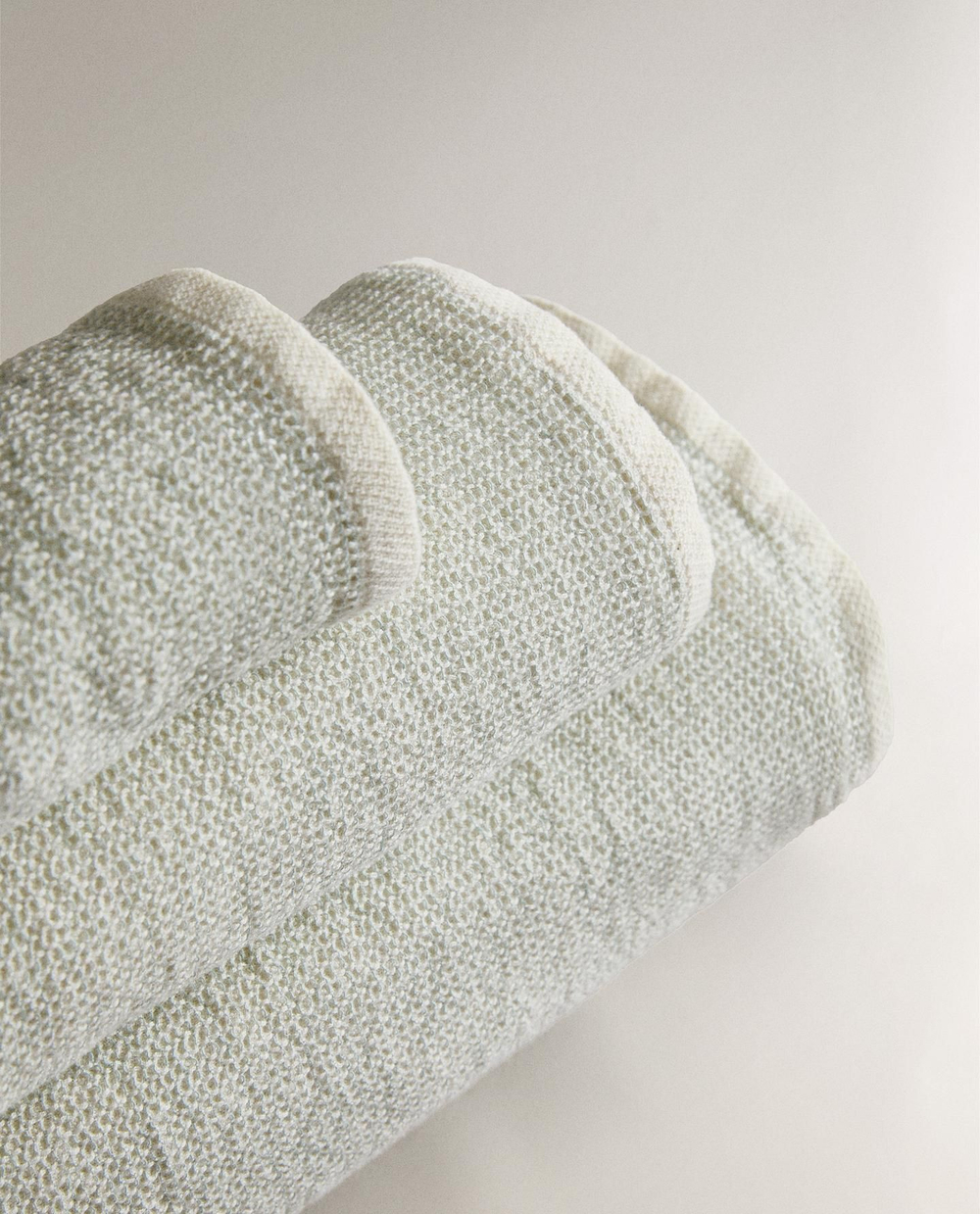 Zara Home - Банное полотенце с тонкой вафельной текстурой, зеленый, 50х90 см