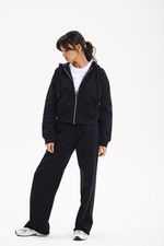 Худи oversize на молнии черный