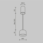 Подвесной светодиодный светильник Maytoni Comfy P113-L12-3K-B