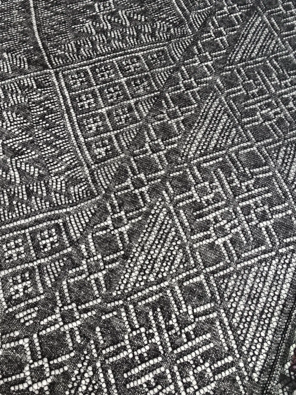 Оренбургский пуховый платок-паутинка А150-07 чёрный