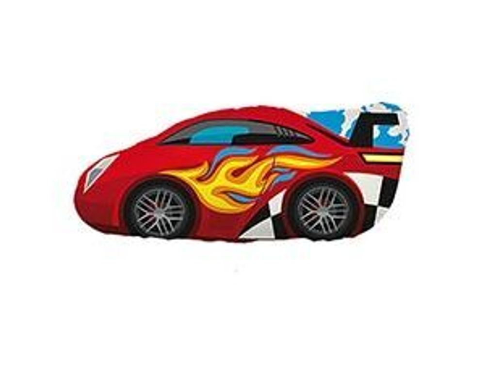 Шар фольга Фигура Машинка 36''/91 см с гелием