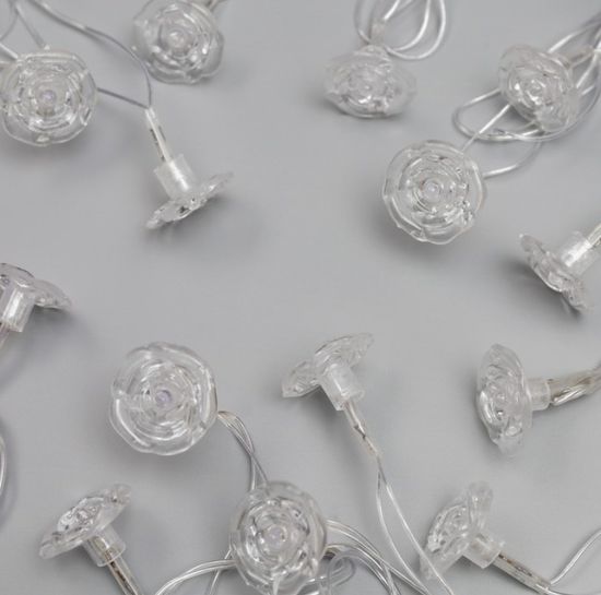 Гирлянда "Нить" 5 м с насадками "Цветочки"