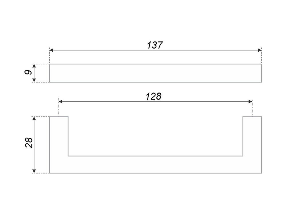 Ручка скоба мебельная QUADRA RS043SC.4